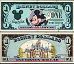 1 Disney Dollars United States 1990. Subida por SONYSAR